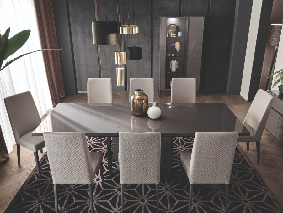 Graphite Dining Table — Italia Furniture